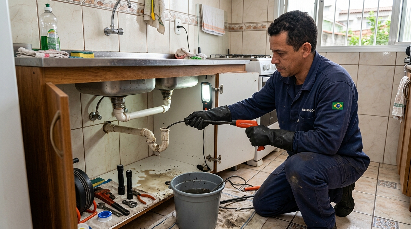 Equipe de desentupimento de canos em Vila Velha-ES