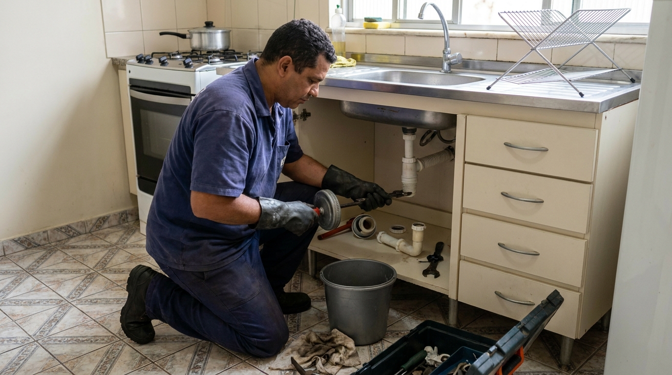 Desentupimento de pia profissional em Vila Velha-ES