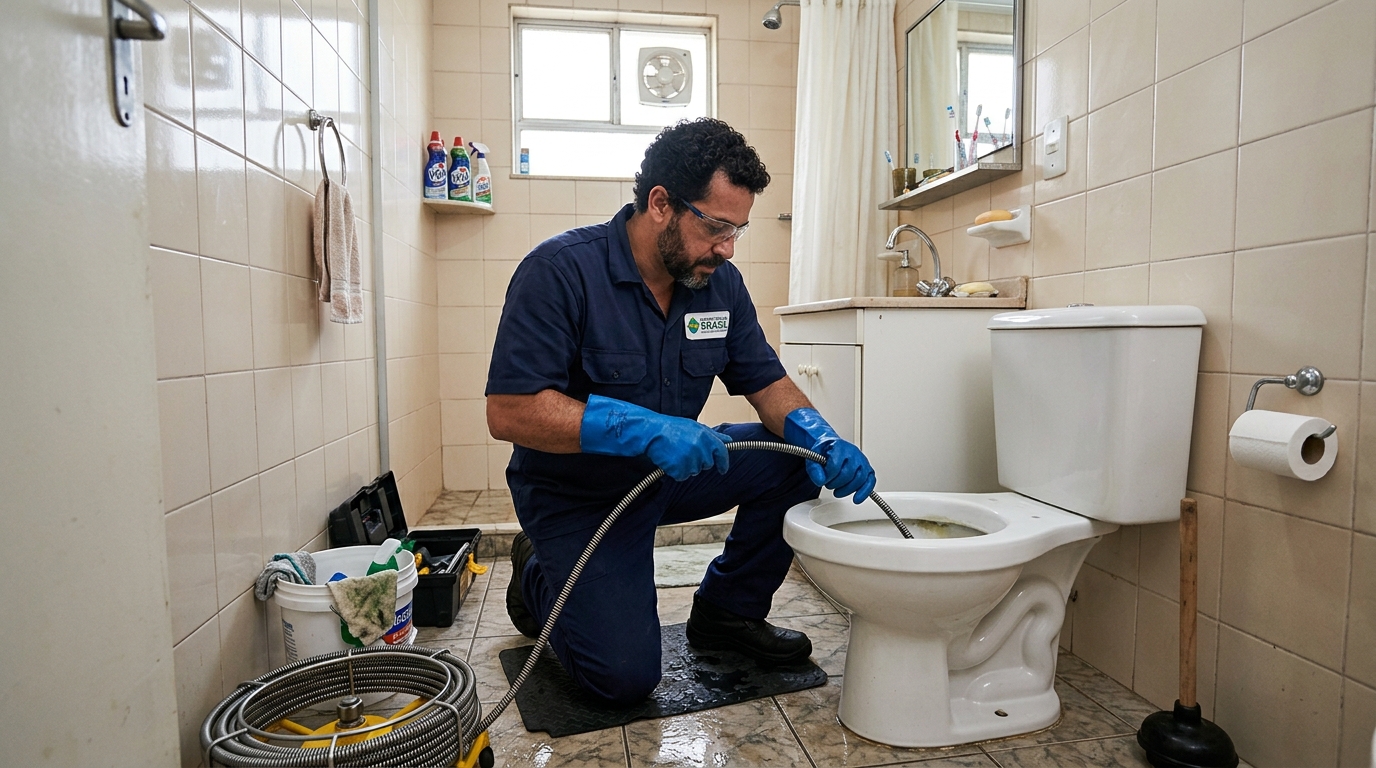 Desentupimento de vaso com equipamento em Vila Velha-ES